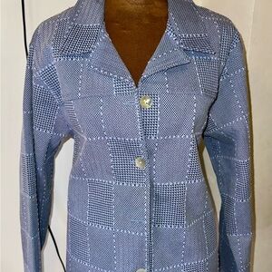Coldwater Creek Blue Patterned Blazer